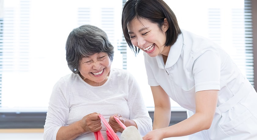 医療や介護の現場で